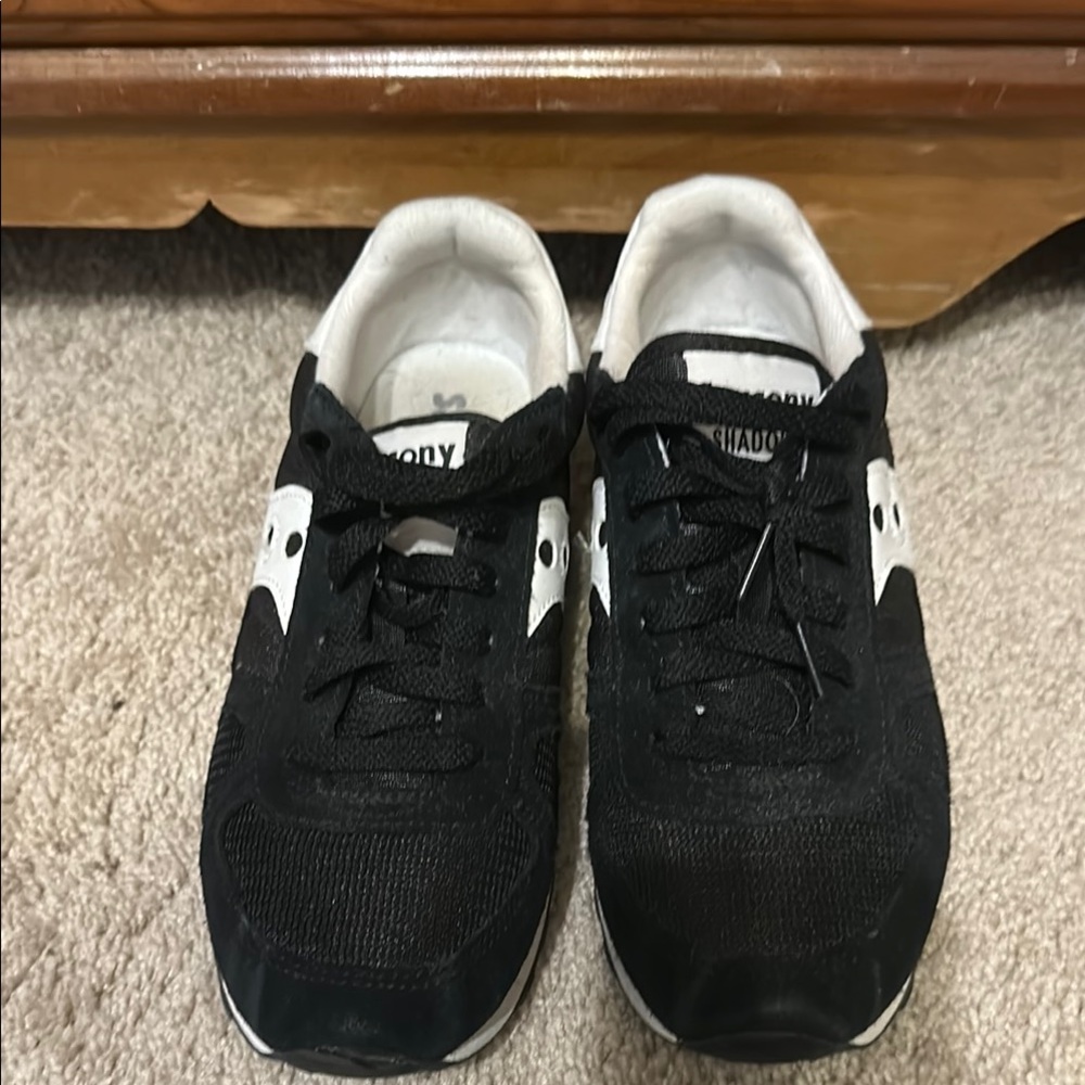 Saucony Shadow Black and White Sneakers